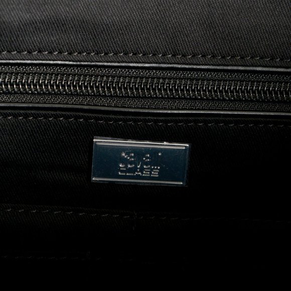 Cavalli Class Unisex Black Leather Duffel Travel Bag - Picture 11 of 14